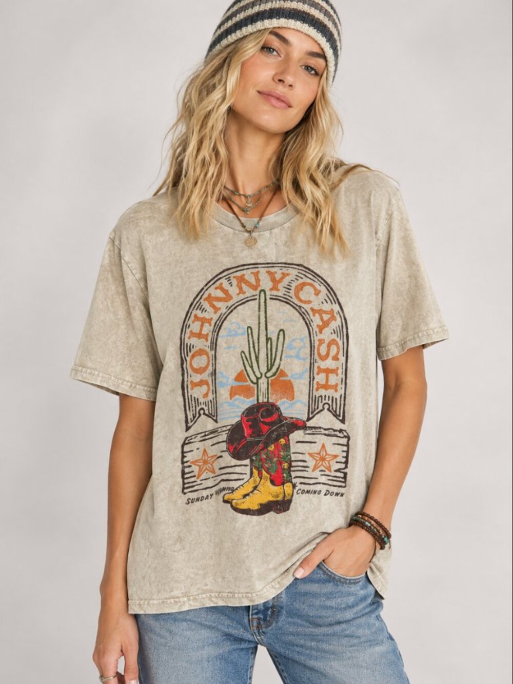 JOHNNY CASH VINTAGE INSPIRED SUNDAY MORNING COMING DOWN TEE NWT